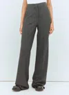 Max Mara Women Herringbone Pants In Grey