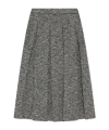 Max Mara Herringbone Pattern Skirt In Gray