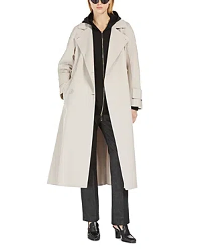 Max Mara Hester Wool Trench Coat In Blue
