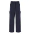 Max Mara Weekend Hidalgo Blue Cargo Trousers In Blue