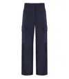 Max Mara Weekend Hidalgo Blue Cargo Trousers In Blue