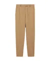 Max Mara Slim-fit Stretch-wool Trousers With Double Pleats In Brown