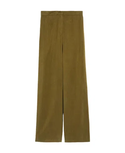 Max Mara High Belt Loop Casual Pants In Green