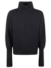 Max Mara High-collar Half-zip Sweater With Ribbed Details