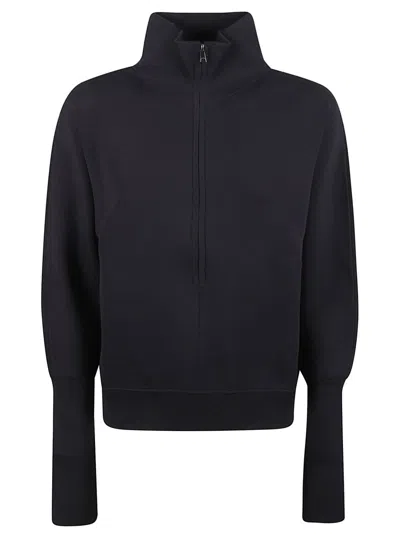 Max Mara High-collar Half-zip Sweater With Ribbed Details