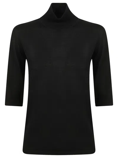 Max Mara High Neck Black Sweater
