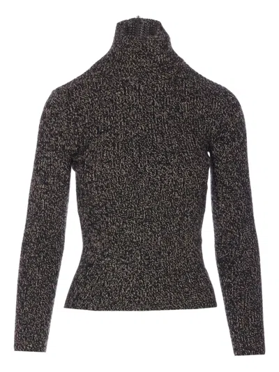 Max Mara High-neck Boucle-effect Sweater In Multi