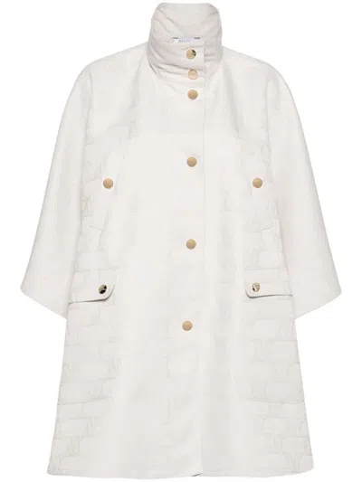 Max Mara High-neck Cape In White