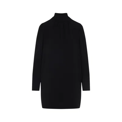Max Mara High Neck Evening Dress In Black