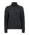 Max Mara High-neck Long-sleeved Knitwear In Black