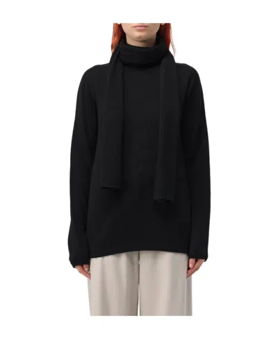 Max Mara High-neck Long-sleeved Sweater In Black