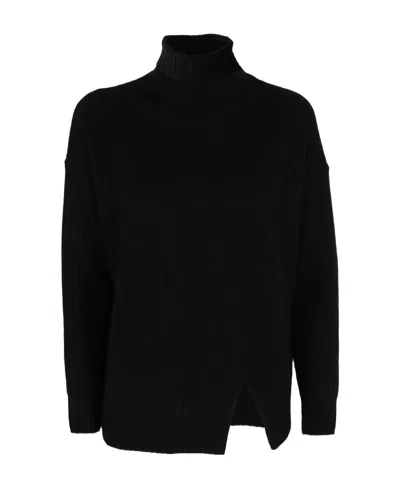 Max Mara High-neck Long-sleeved Sweater In Black