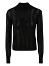 Max Mara Studio Wool Silk Blend Sweaters In Black