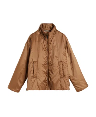 Max Mara High-neck Padded Jacket In Brown