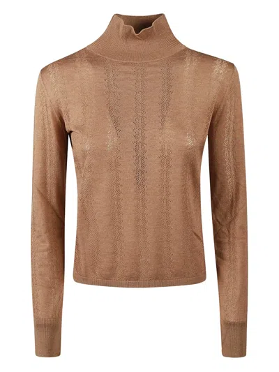 MAX MARA HIGH-NECK PATTERNED SWEATER