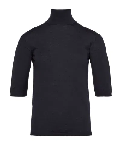 Max Mara High-neck Sweater In Blue