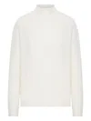 Max Mara Lightweight Cashmere Turtleneck High Collar In White