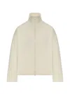 Max Mara Full-zip Cardigan With Embroidered Logo And Buttoned Handles For Women In White
