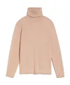 Max Mara High-neck Virgin-wool Jumper In Nude