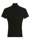 Max Mara High Neck Wool Knit Sweater Clothing In Black