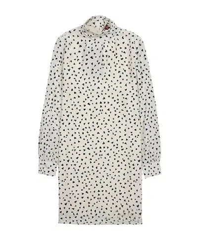 Max Mara High-necked Dress In White