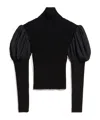 Max Mara High-necked Long-sleeved Sweater In Black