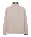Max Mara High-necked Long-sleeved Sweater In Nude