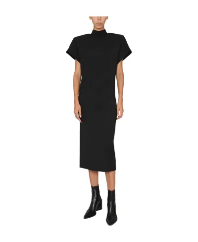MAX MARA HIGH-NECKED SHORT-SLEEVED DRESS