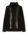 Max Mara High-necked Wool Sweater In Black