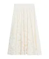 Max Mara Zitto Skirt In Floral Lace In White