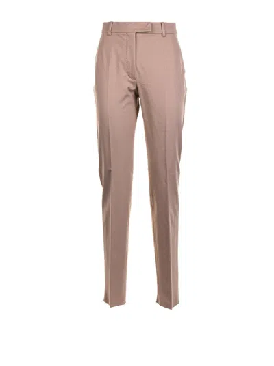 Max Mara High Rise Slim Fit Trousers In Neutral