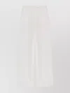 Max Mara High-rise Waist Lightweight Fabric Wide-leg Trousers In Multi