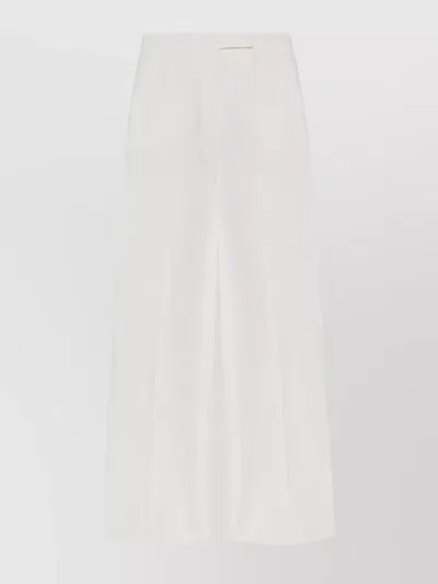 Max Mara High-rise Waist Lightweight Fabric Wide-leg Trousers In Multi