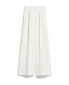 Max Mara Aversa High-rise Linen Wide-leg Pants In White