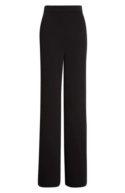 Max Mara High Waist Cady Straight Leg Pants In Black
