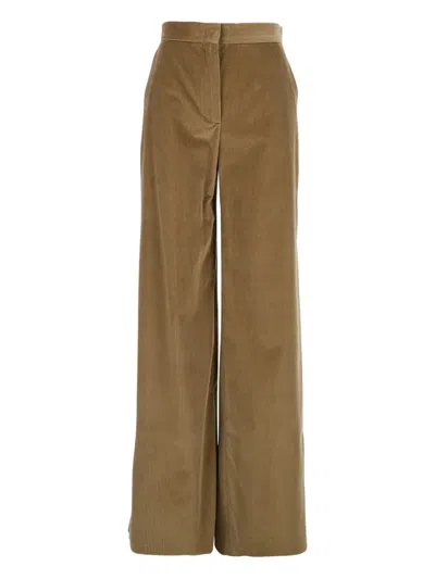 Max Mara High-waist Corduroy Trousers In Brown