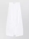 Max Mara Gabardine Long Skirt In White