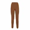 Max Mara High Waist Knitted Leggings In Marrone