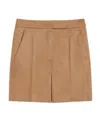 Max Mara Wool Shorts In Brown