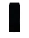 Max Mara Maxi Black Skirt With Invisible Zipò In Polyamide And Cotton Woman