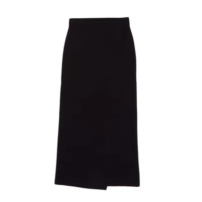 Max Mara Maxi Black Skirt With Invisible Zipò In Polyamide And Cotton Woman