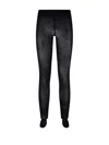 Max Mara High Waist Knitted Tights In Nero