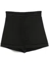 Max Mara High-waisted Turn-up Hem Shorts In Black