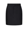 Max Mara High Waist Mini Skirt In Grey