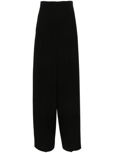 Max Mara High-waist Palazzo Trousers In Black