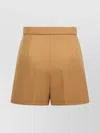 Max Mara High Waist Pleated Shorts With Belt Loops