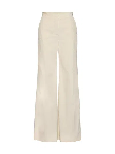 Max Mara High Waist Regular Fit Trousers In White