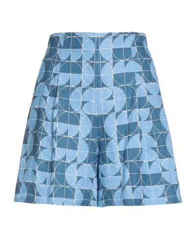 Max Mara High Waist Shorts In Blue