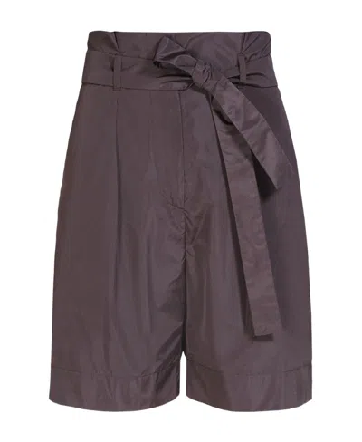 Max Mara High Waist Shorts In Brown