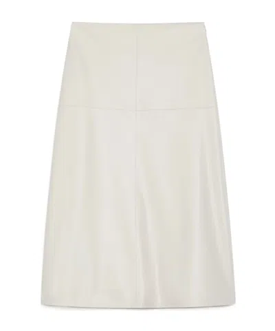 Max Mara High Waist Skirt In White